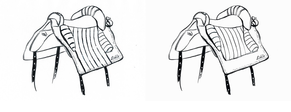 Sattelblatt Steppung zusammengefügt